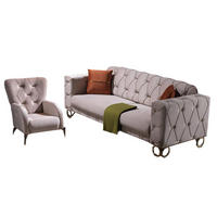 SITZGARNITUR Lizzy Beige Stellvariante:2+1 - Beige, Holz (170/80/90cm) - Villa Möbel