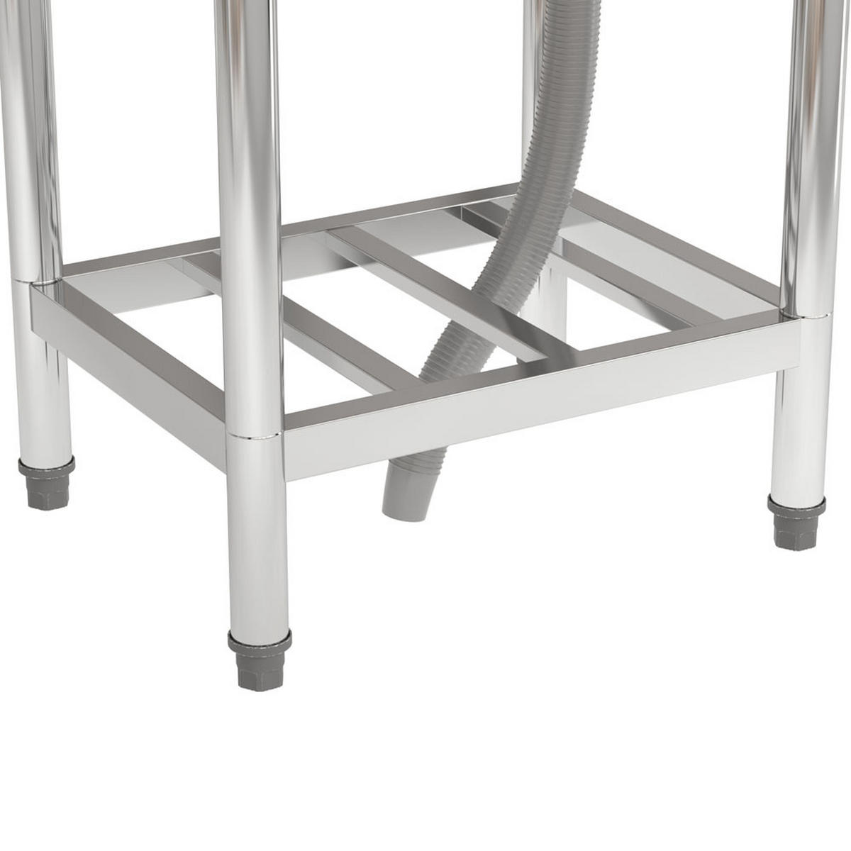 GASTROSPÜLE 50/40/80 cm Edelstahl Ablagefläche - Silberfarben, Metall (50/80/40cm) - Livingandhome