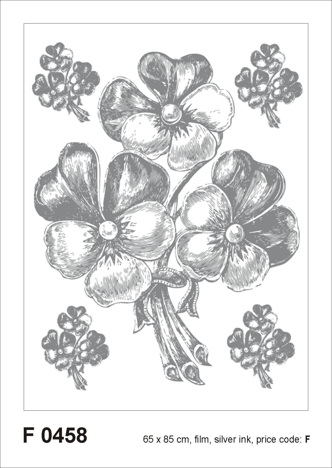 WANDTATTOO Blumen 65 x 85 cm - Grau, Papier (85/65/65cm) - Sanders & Sanders