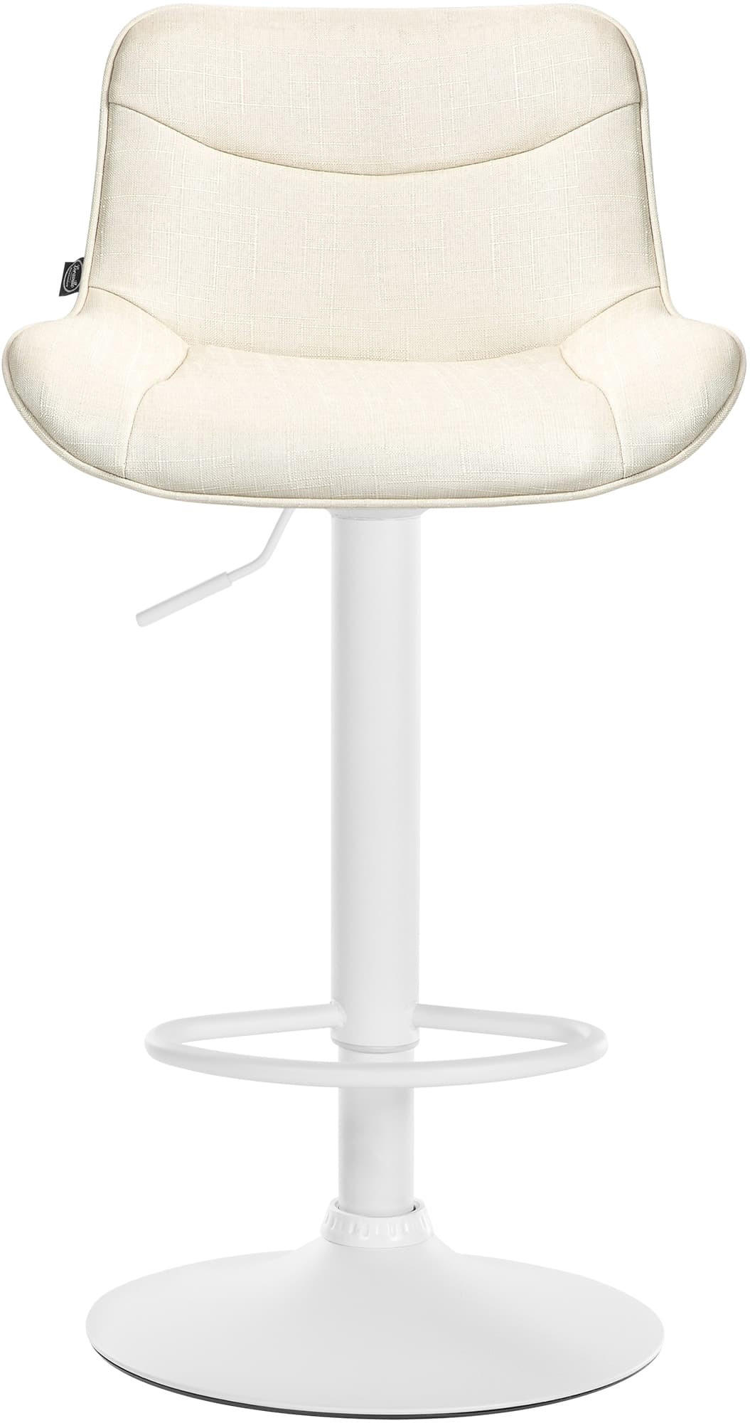 BARHOCKER Stoff creme - Creme/Weiß, Textil/Metall (49/85/51cm) - CLP