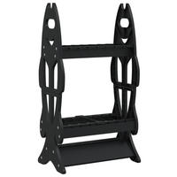RUTENSTÄNDER Für 16 Angelruten Schwarz - Schwarz, Kunststoff (27/80/44cm) - vidaXL