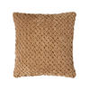 SAMTKISSEN Sofia sand 45/45 cm in Flechtoptik - Sandfarben, Textil (45/45cm) - Homescapes