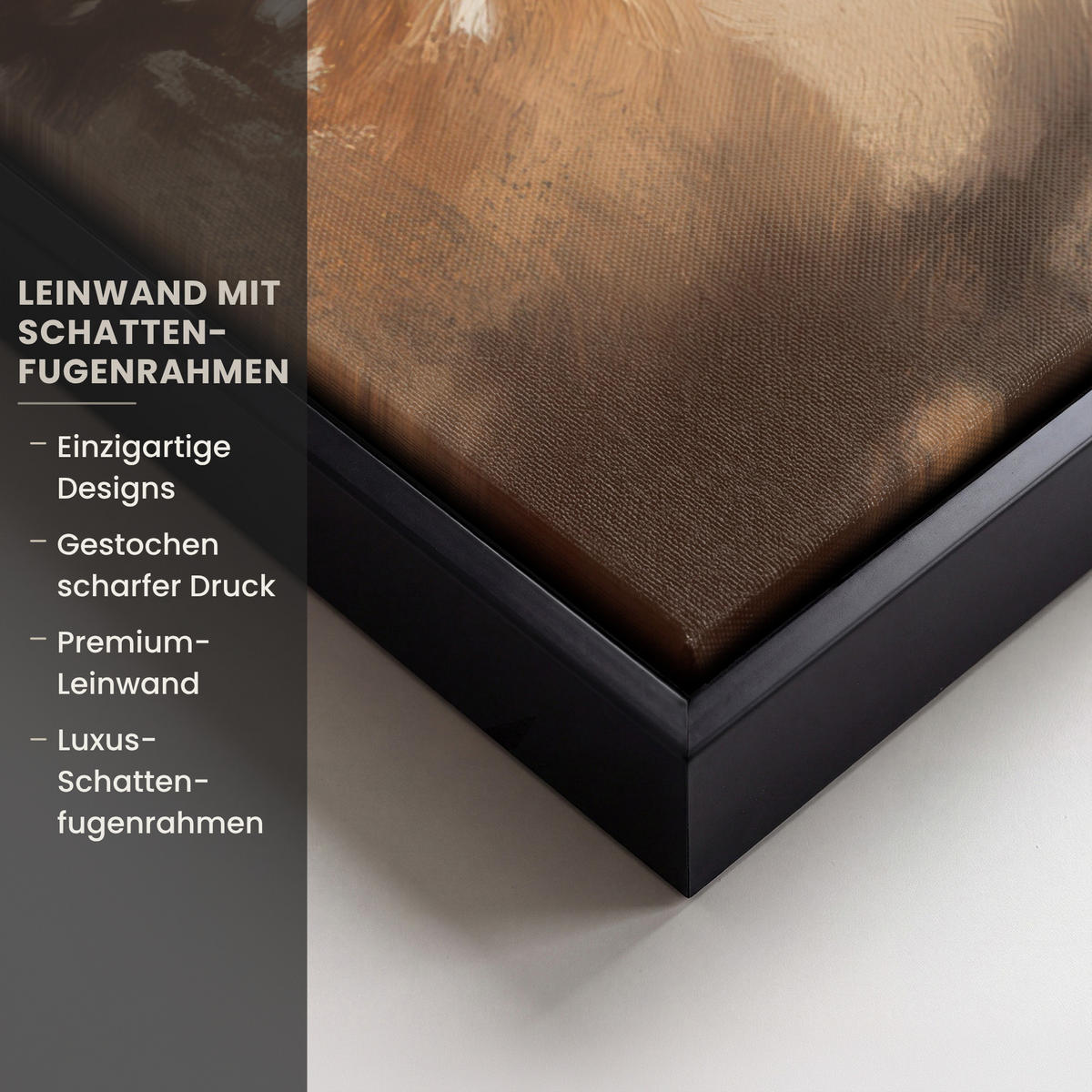 LEINWAND Bilder mit Rahmen - Weihnachten - Hirsch - Geweih - Weihnachtskugel - Rentier - 70x100 - Hellbraun, Textil (70/100cm) - MuchoWow