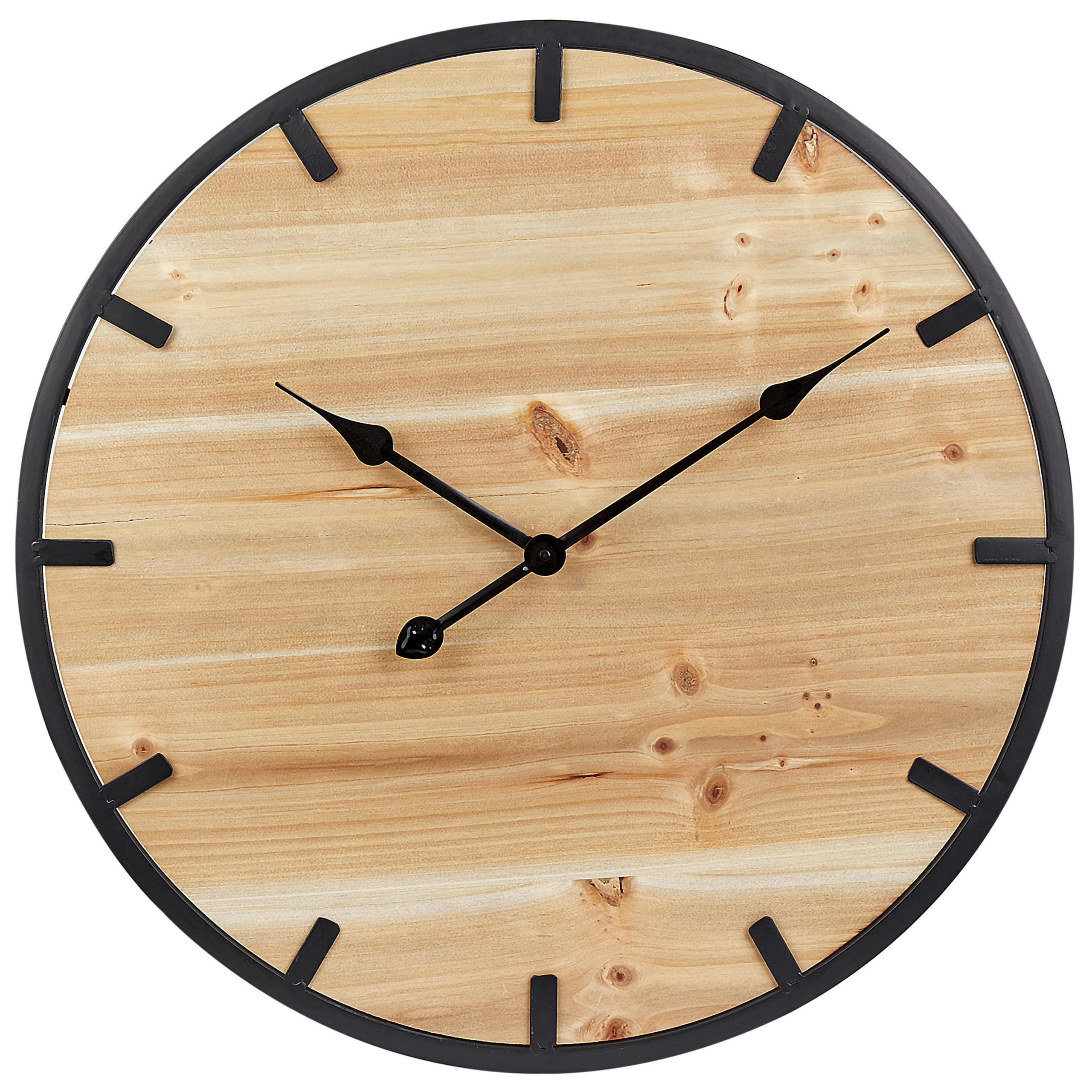 WANDUHR Tannenholz heller holzfarbton Caborca - Hellbraun, Holz (60/60/4cm) - Beliani