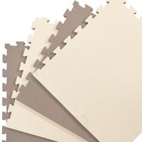 KAMPFSPORTMATTE - 4er Set - 63/63/2 cm - Beige/Braun - Beige, Kunststoff (63/63cm) - eyepower