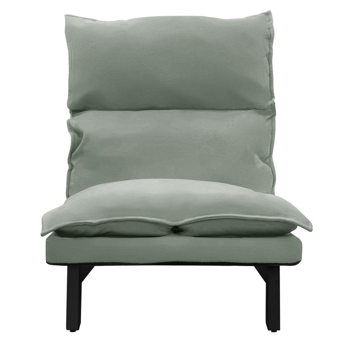 BODENSTUHL Grau-Grün - Schwarz/Hellgrün, Textil/Metall (59/73.5/96cm) - ML-DESIGN