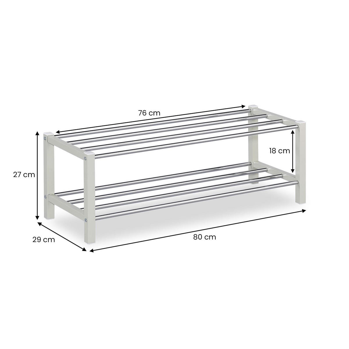 SCHUHREGAL DUBLIN beige - Beige, Metall (80/27/29cm) - IDIMEX