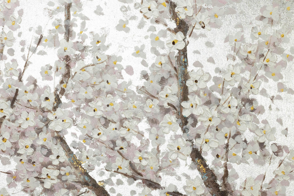 ÖLGEMÄLDE 120/60 cm - Weiß, Holz/Textil (120/60cm) - KUNSTLOFT