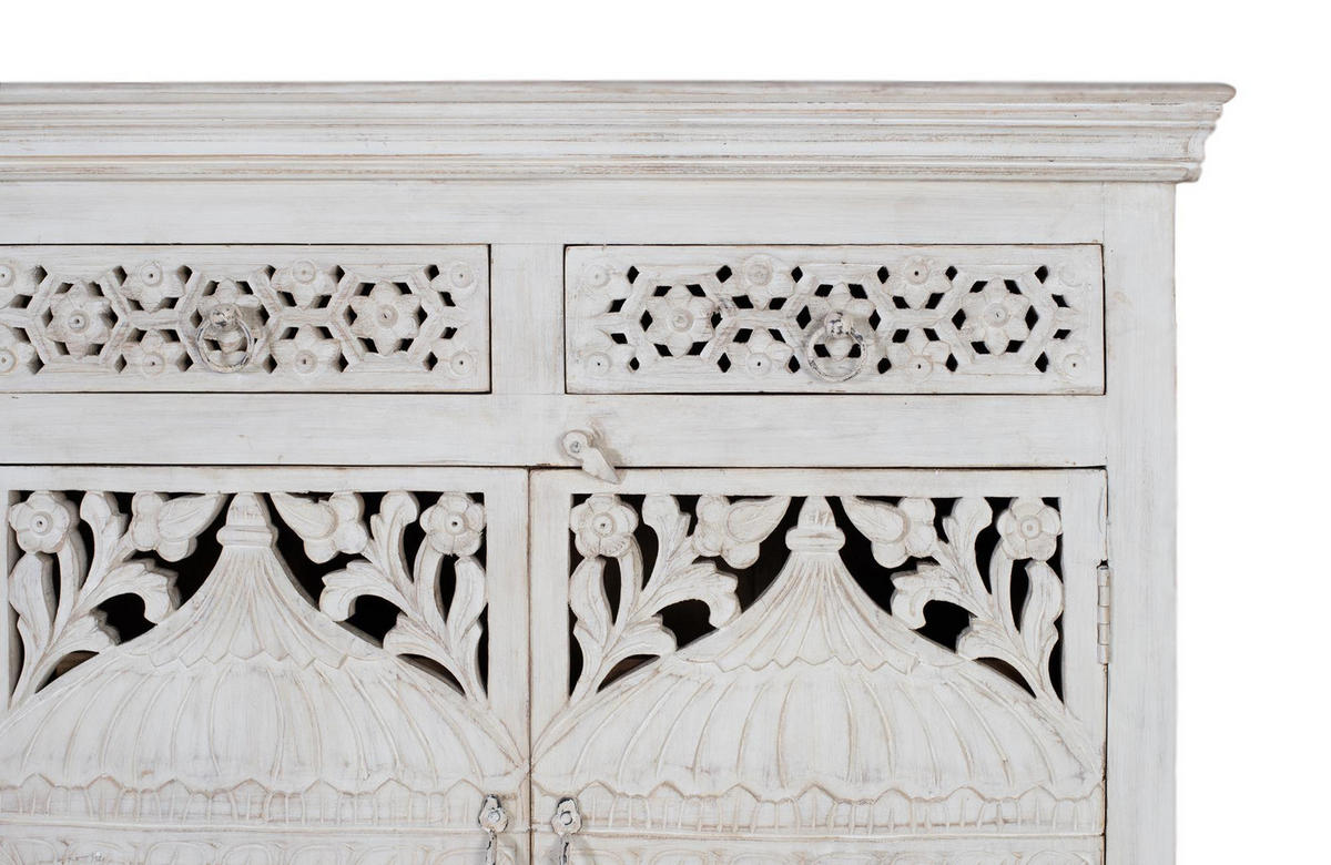 SIDEBOARD mit 4 Türen und 4 Schubladen aus Mangoholz - Perlmutt, Holz (40/99/180cm) - Giner y Colomer