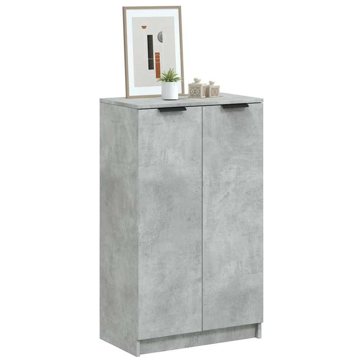 SCHUHSCHRANK Betongrau 59/35/100,5 Cm Holzwerkstoff - Grau, Holzwerkstoff (35/100.5/59cm) - vidaXL