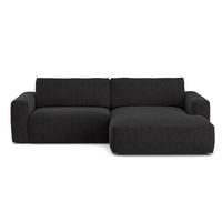 ECKSOFA mit losen Rückenkissen, wasserabweisender All Senses Stoff - Schwarz, Holz/Kunststoff (175/288cm) - Cotta