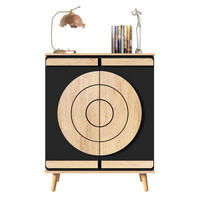 SCHUHSCHRANK aus MDF 76x37x98,5cm in Schwarz mit Türen - Schwarz, Holzwerkstoff (76/98.5/37cm) - Modfu