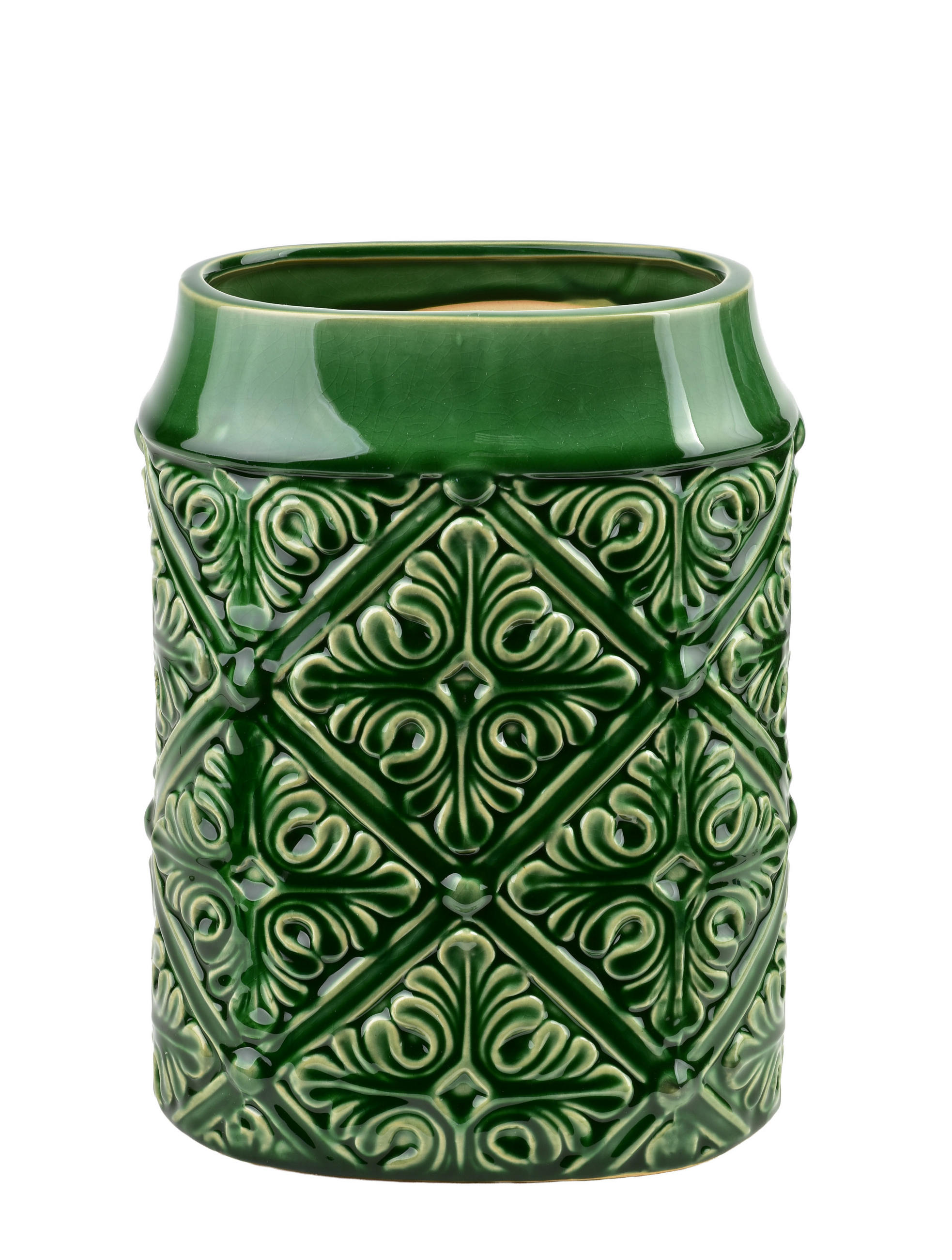 VASE Amandine Grün 20/14/27 cm Keramik - Grün, Keramik (27cm) - Mondex