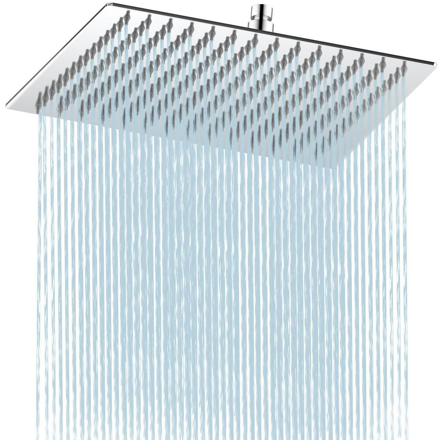 REGENDUSCHKOPF 30 cm poliertes Chrom-Finish quadratisch - Silberfarben, Metall (30.5/12.7/30.5cm)