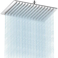 REGENDUSCHKOPF 30 cm poliertes Chrom-Finish quadratisch - Silberfarben, Metall (30.5/12.7/30.5cm)