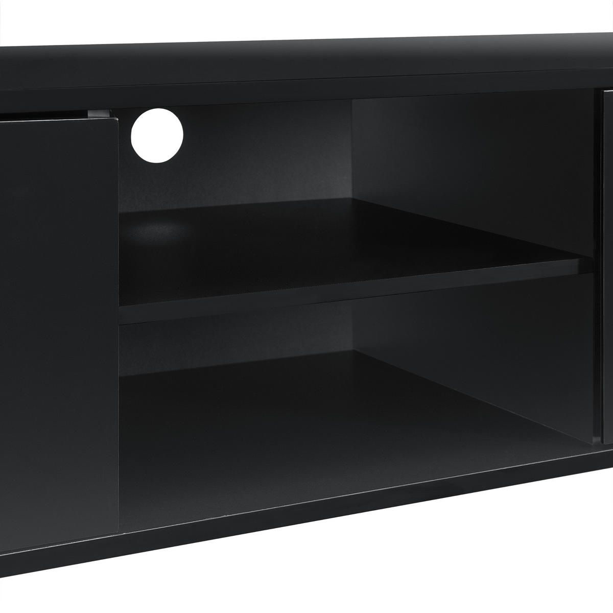 LOWBOARD Werpen - Schwarz, Holzwerkstoff (120/34.5/40cm) - [en.casa]