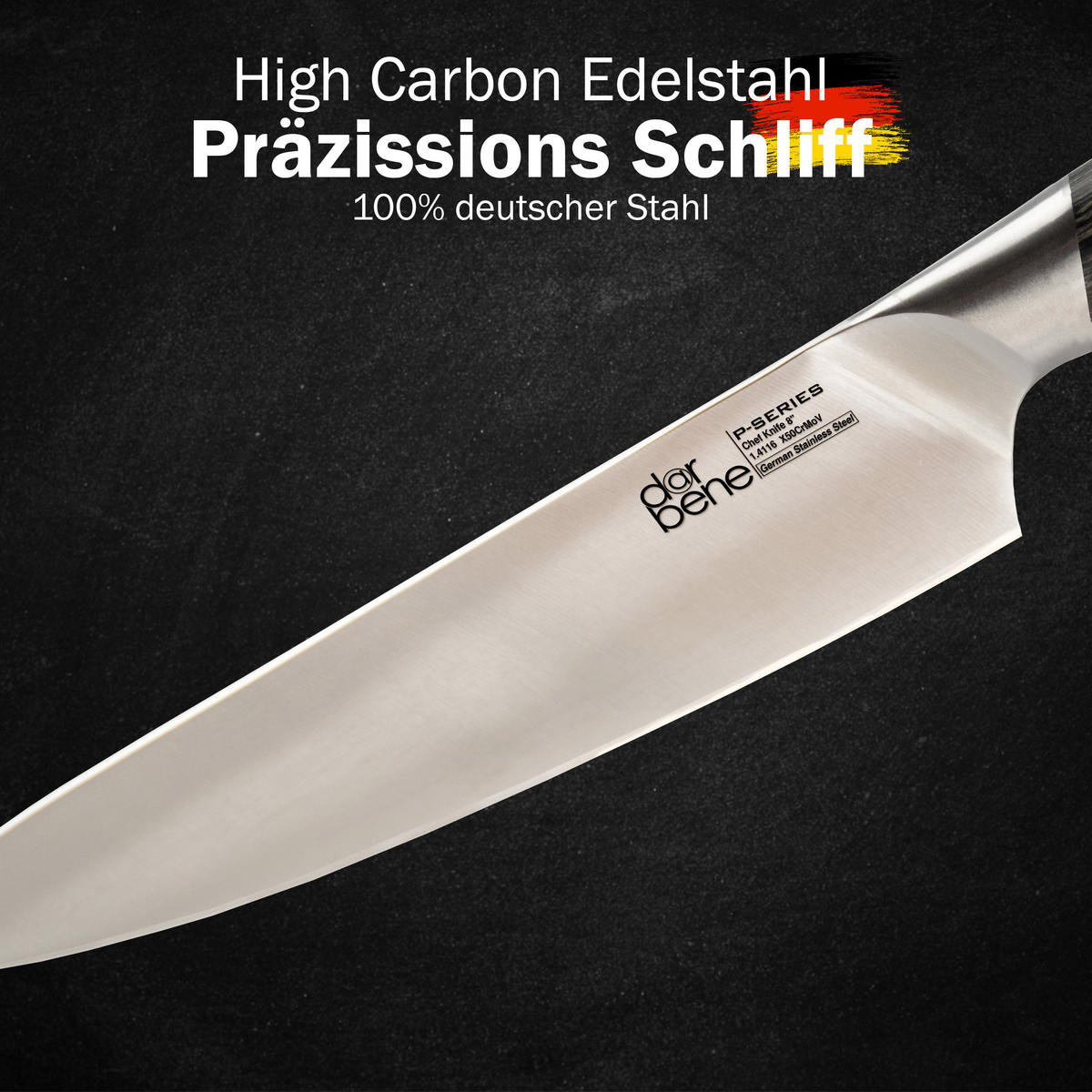 CHEFMESSER P-Series Holzgriff 35cm - Alufarben, Metall (35cm) - DarBene