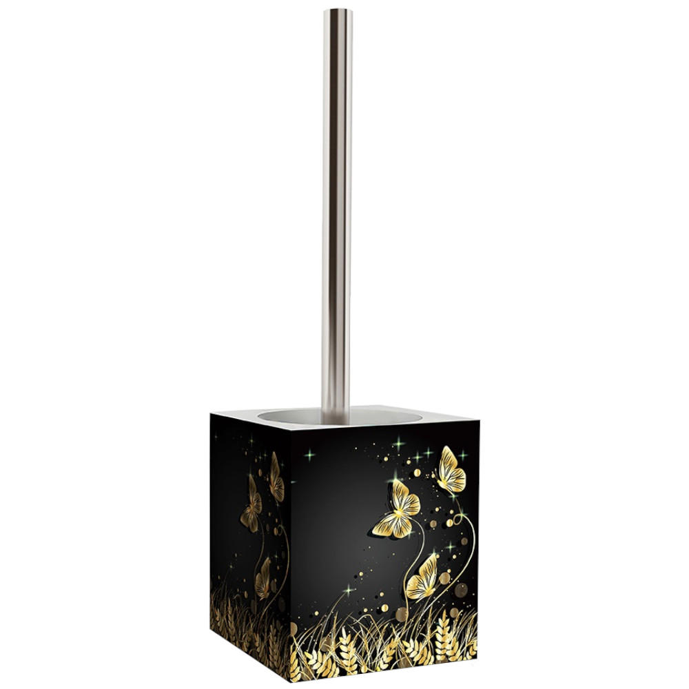 WC-BÜRSTE Silhouette - Goldfarben/Schwarz, Kunststoff (10/37/10cm) - Sanilo