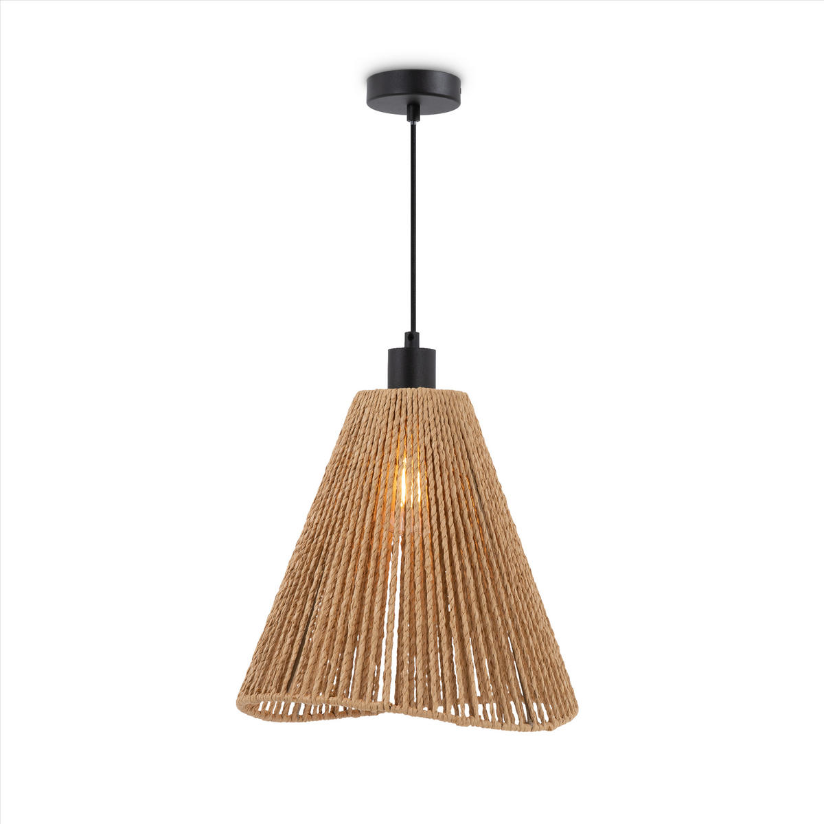 PENDELLEUCHTE Hugo - Schwarz, Metall (30.5/30.5/35cm) - Paco Home