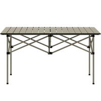 GARTENTISCH aus Aluminium 95 x 55 x 50 cm Beige mit Tragetasche - Beige, Metall (95/55/50cm) - Modfu