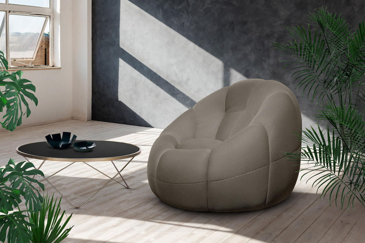 SESSEL FIGO, taupe - Taupe, Holzwerkstoff/Textil (104/83/104cm) - Courtois Laville