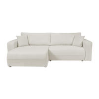 ECKSOFA Oreo L-Form Mit Bettkasten Und Schlaffunktion Quelle-Stoff Ecru Links - Ecru, Holz (143/247cm) - Kaiser Möbel