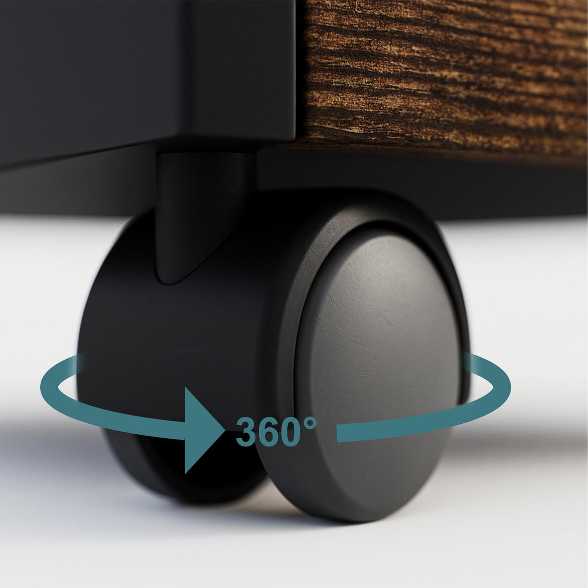 KONTAJNER na kolieskach - viacfarebná, kov/kompozitné drevo (42/66.5/44cm) - Relaxdays