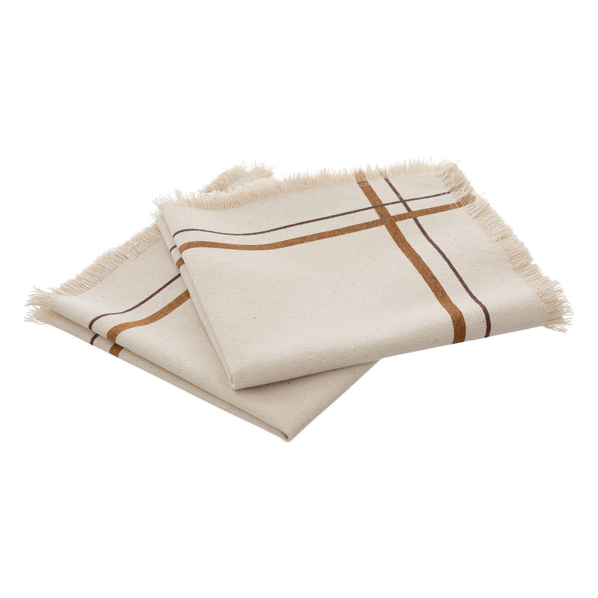 SERVIETTEN Maha 40/40 cm 2er-Set - Beige, Naturmaterialien (40/40cm) - Atmosphera Createur d´interieur