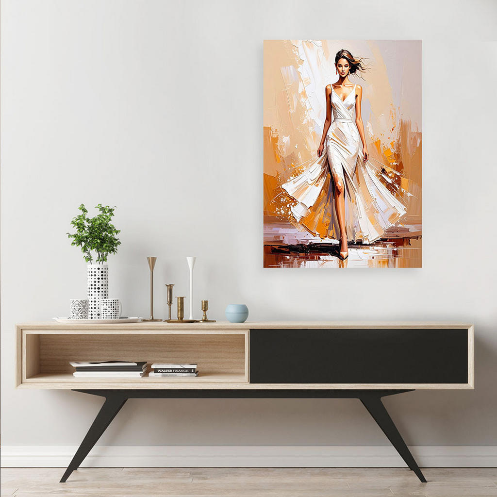 Thumbnail - Feeby Leinwandbild, Beige, Textil, Person/Charakter, Rechteckig, 70x100 cm, Bilder und Zubehör, Wandbilder, Leinwandbild...