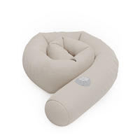 NESTCHENSCHLANGE Cozy "Little Cloud, Stone" 190 cm Bettschlange - Weiß/Grau, Textil (15/190cm) - Sämann – make a difference.