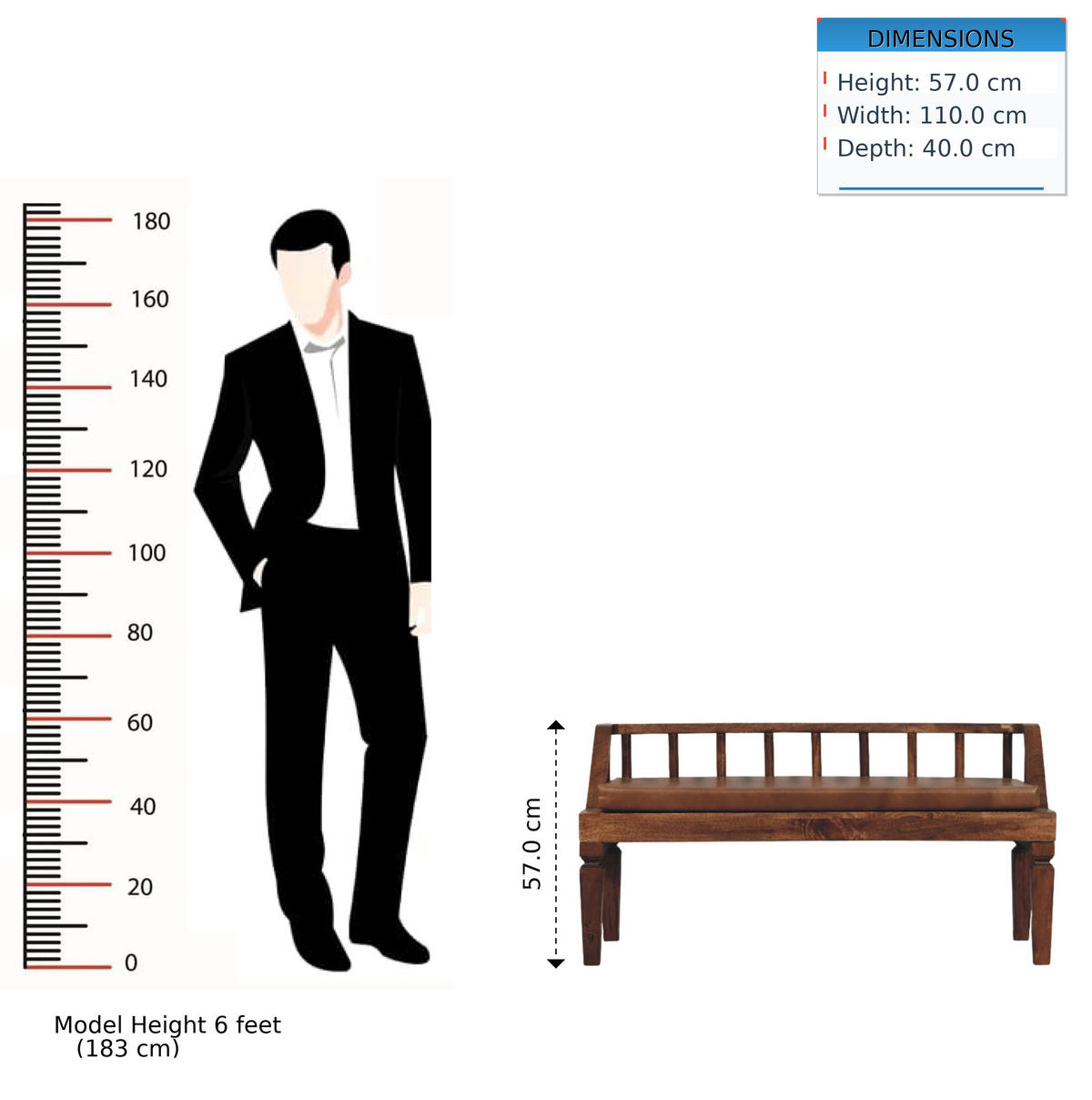 LAVICA s povrchovou úpravou Roasted Almond, kožené sedadlo, hnedá - hnedá, koža/drevo (110/57/40cm) - Artisan Furniture
