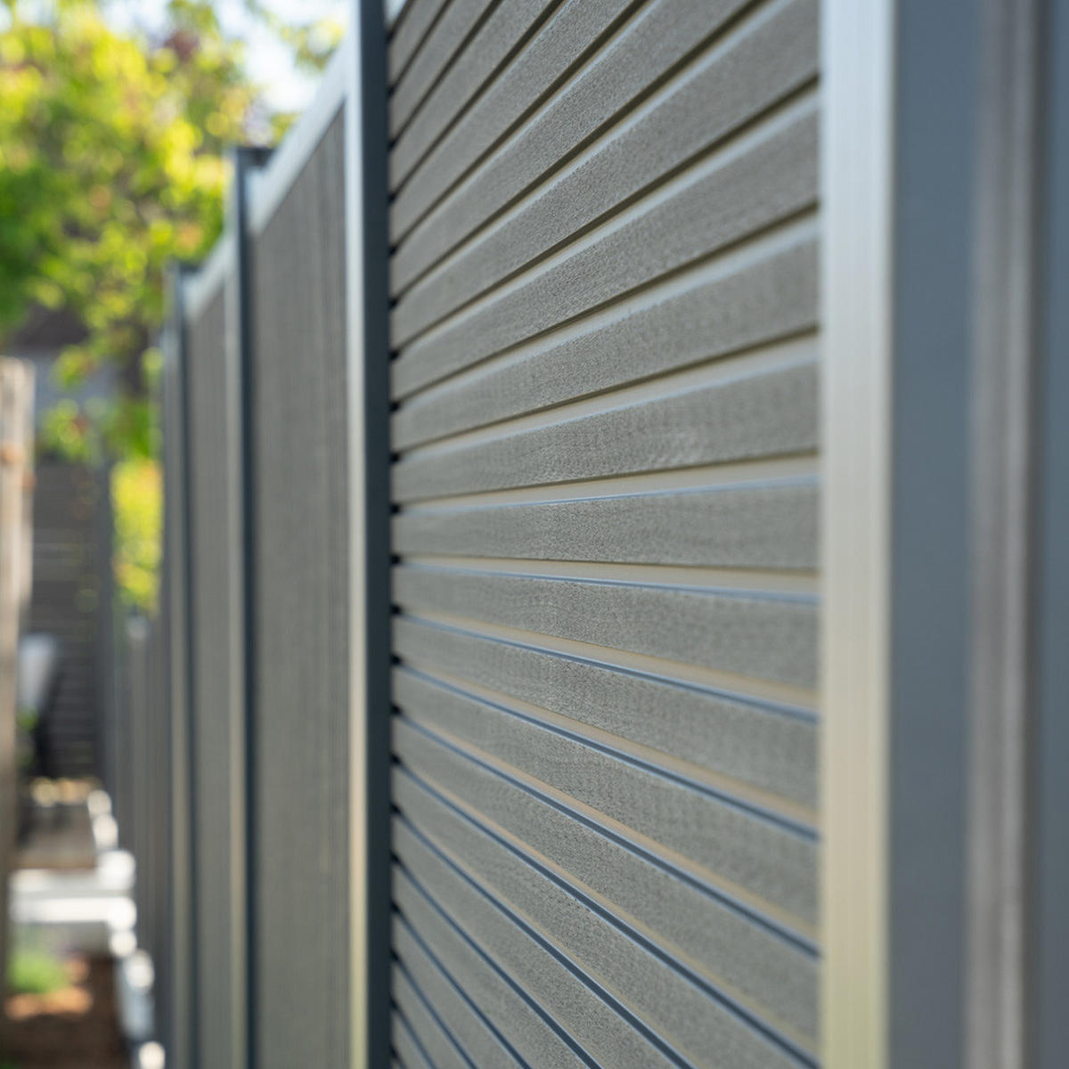 SICHTSCHUTZZAUN CALLADO PREMIUM - 185 cm, 2 x Element + 3 x Pfosten - Anthrazit, Kunststoff (253/185cm) - Home Deluxe