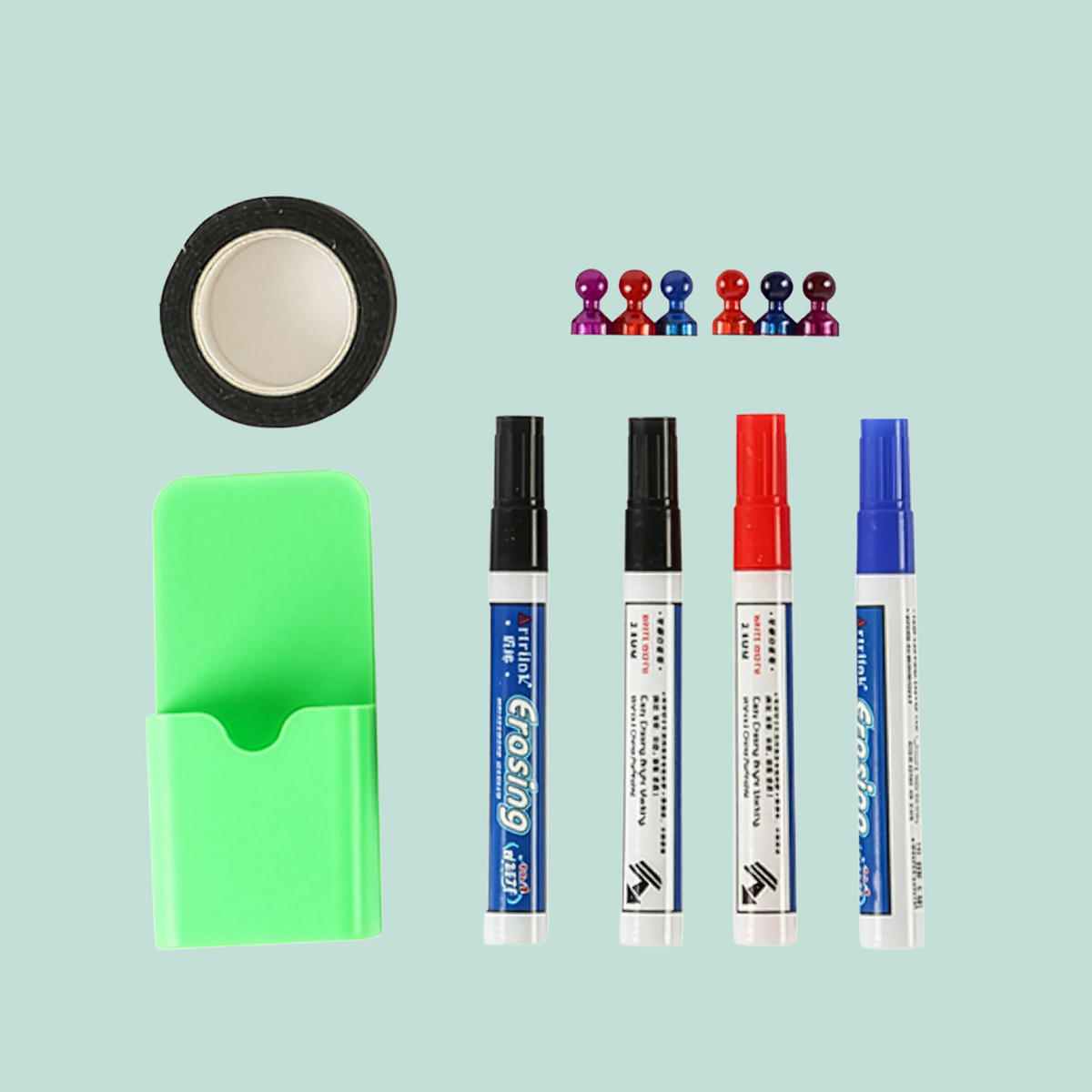 WHITEBOARD Folie - Weiß, Kunststoff/Metall (80/40/0.5cm) - Relaxdays