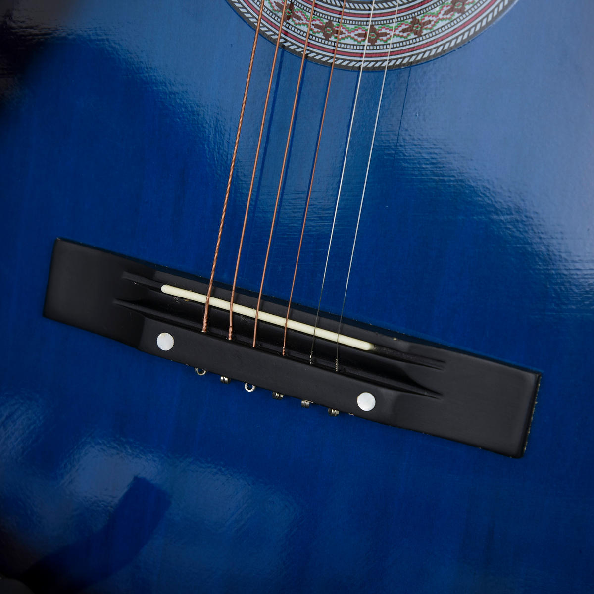 ELEKTRISCHE GITARRE DE-18665 Blau/Schwarz - Blau, Holzwerkstoff (35.8/8.5/96.5cm) - ComfortXL