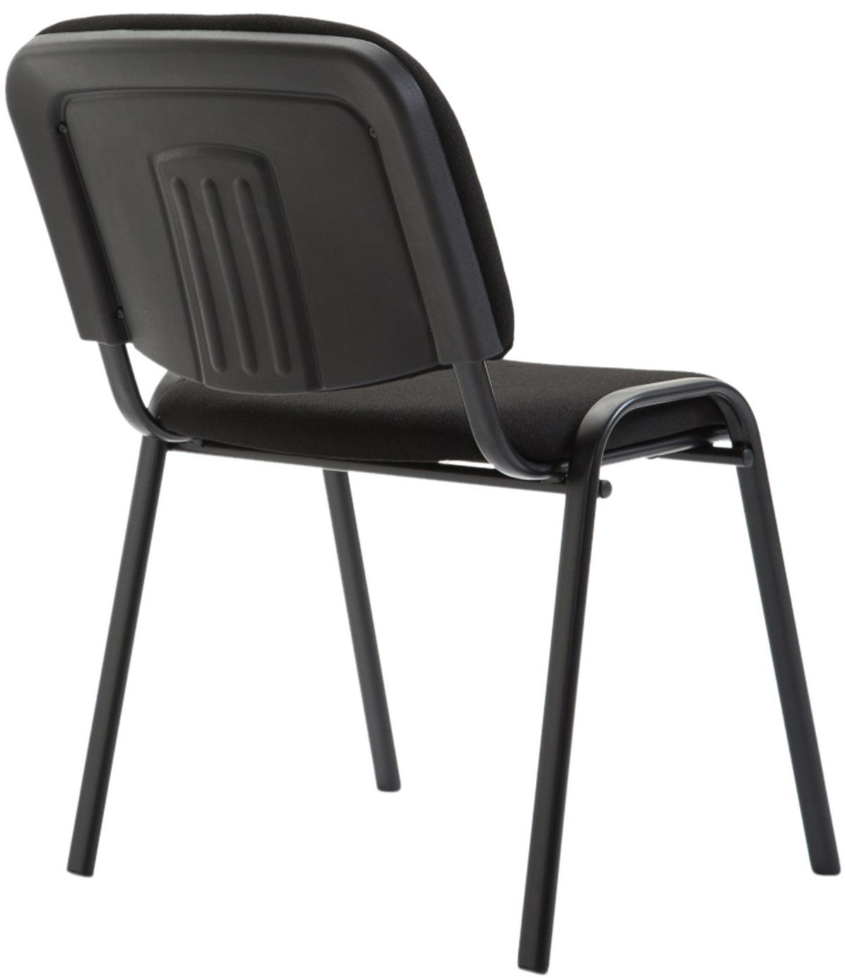 BESUCHERSTUHL Stoff Schwarz - Schwarz, Textil/Metall (53/83/53cm) - CLP