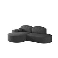 ECKSOFA Girona Mit Schlaffunktion - Dunkelgrau, Holzwerkstoff/Textil (278/179cm) - Fun Möbel