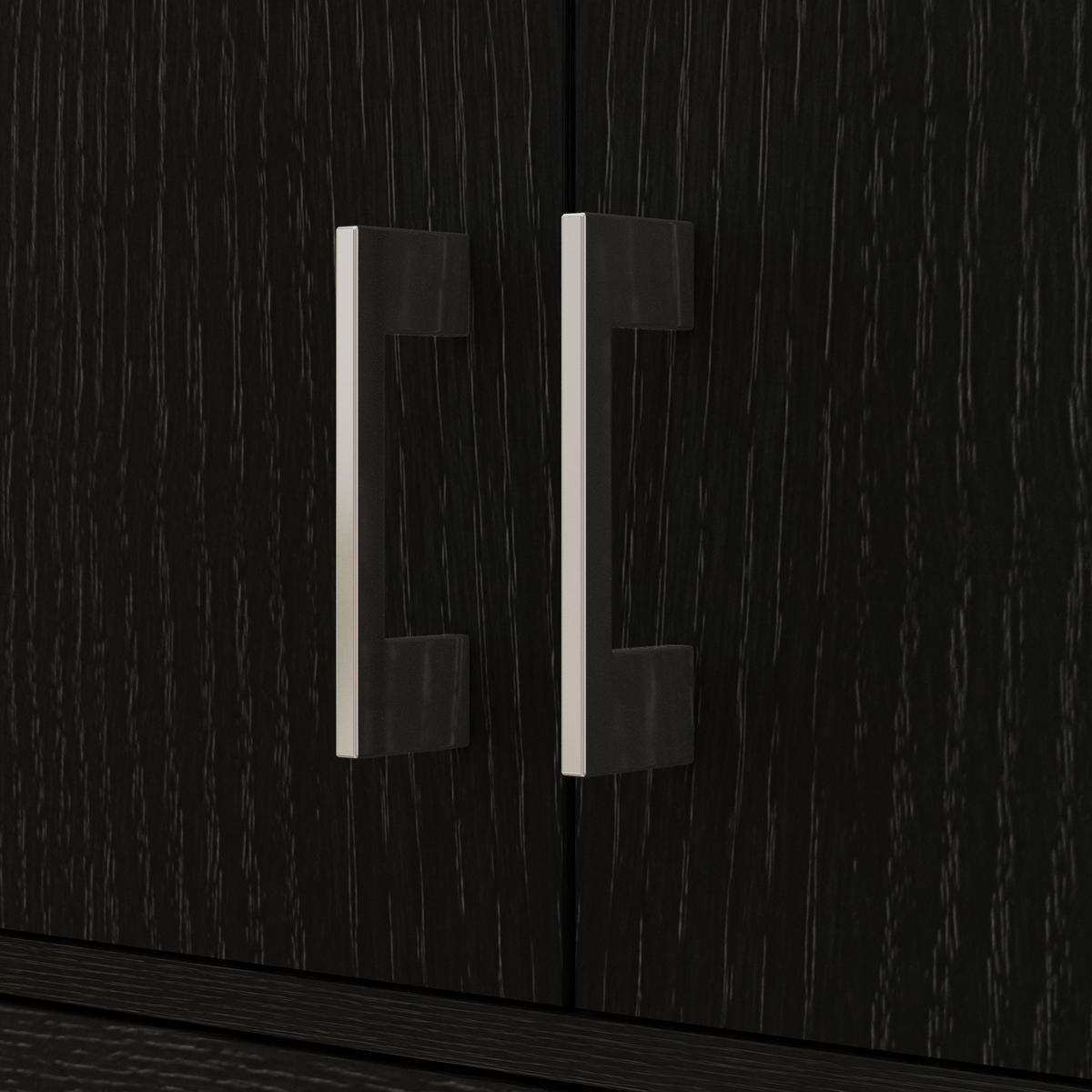 HIGHBOARD DE-11203 4 Türen, 2 Fächer Schwarz - Schwarz, Holzwerkstoff (34/180/70.8cm) - ComfortXL