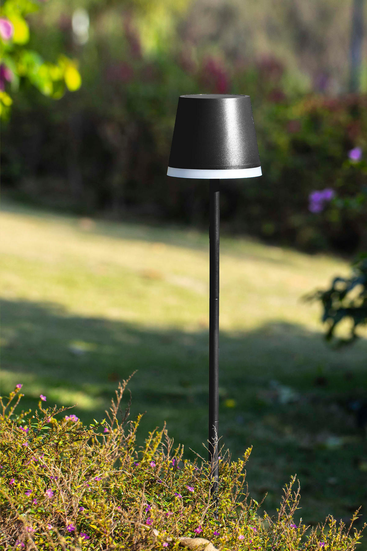 LED-SOLAR-GARTENLEUCHTE Tischleuchte für Garten Terrasse Balkon Lampe schwarz - Weiß, Kunststoff (5/5/5cm) - Northpoint