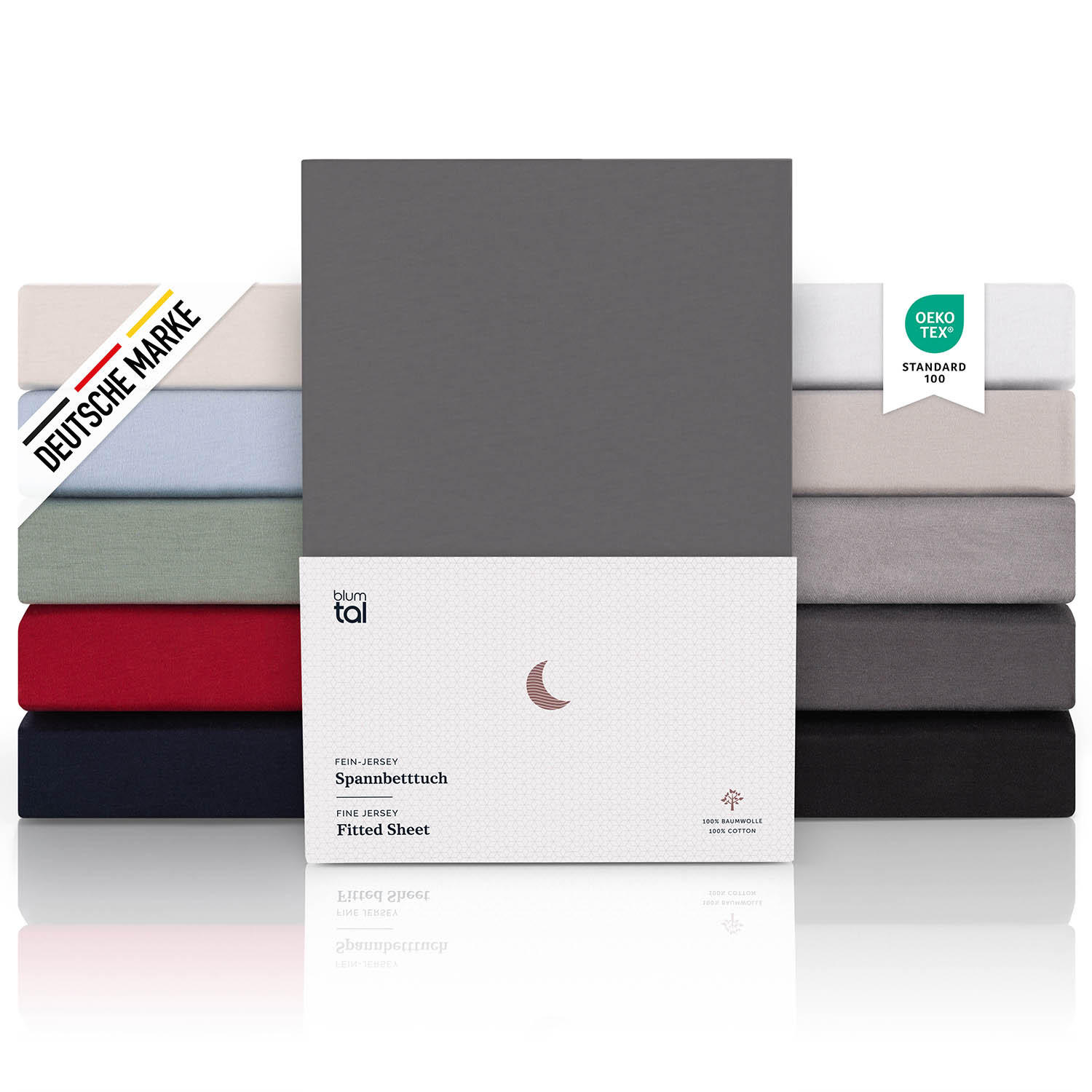 Blumtal Spannbettlaken Anthrazit 200x270 cm