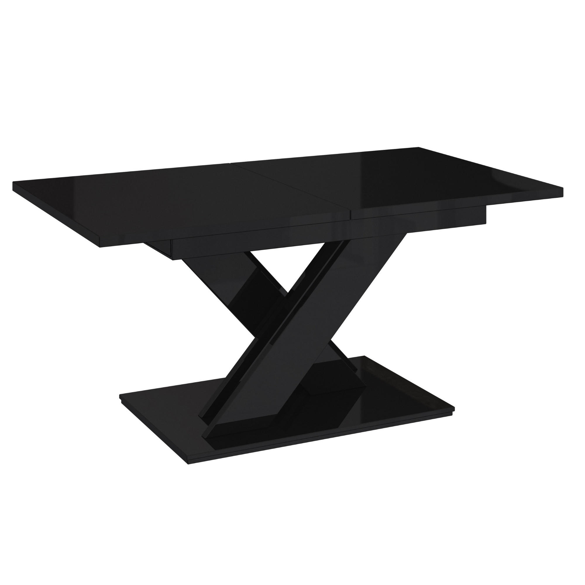 ESSTISCH Schwarz Hochglanz Ausziehbar 140 - 180 cm - Schwarz Hochglanz, Holzwerkstoff (140/80/75cm) - PROSPERO
