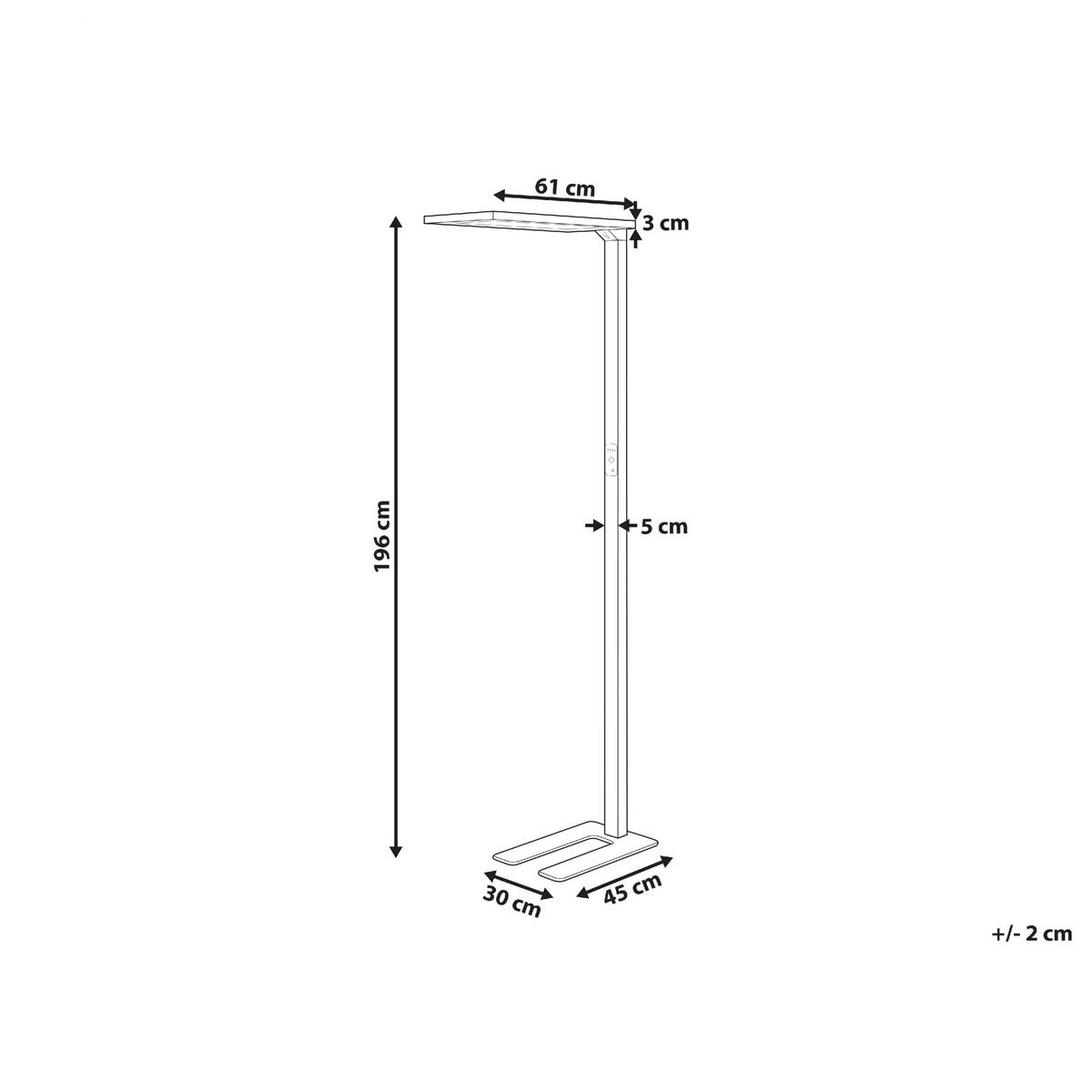 STEHLAMPE Orion 30/61/196 cm - Schwarz, Metall (30/61/196cm) - Beliani