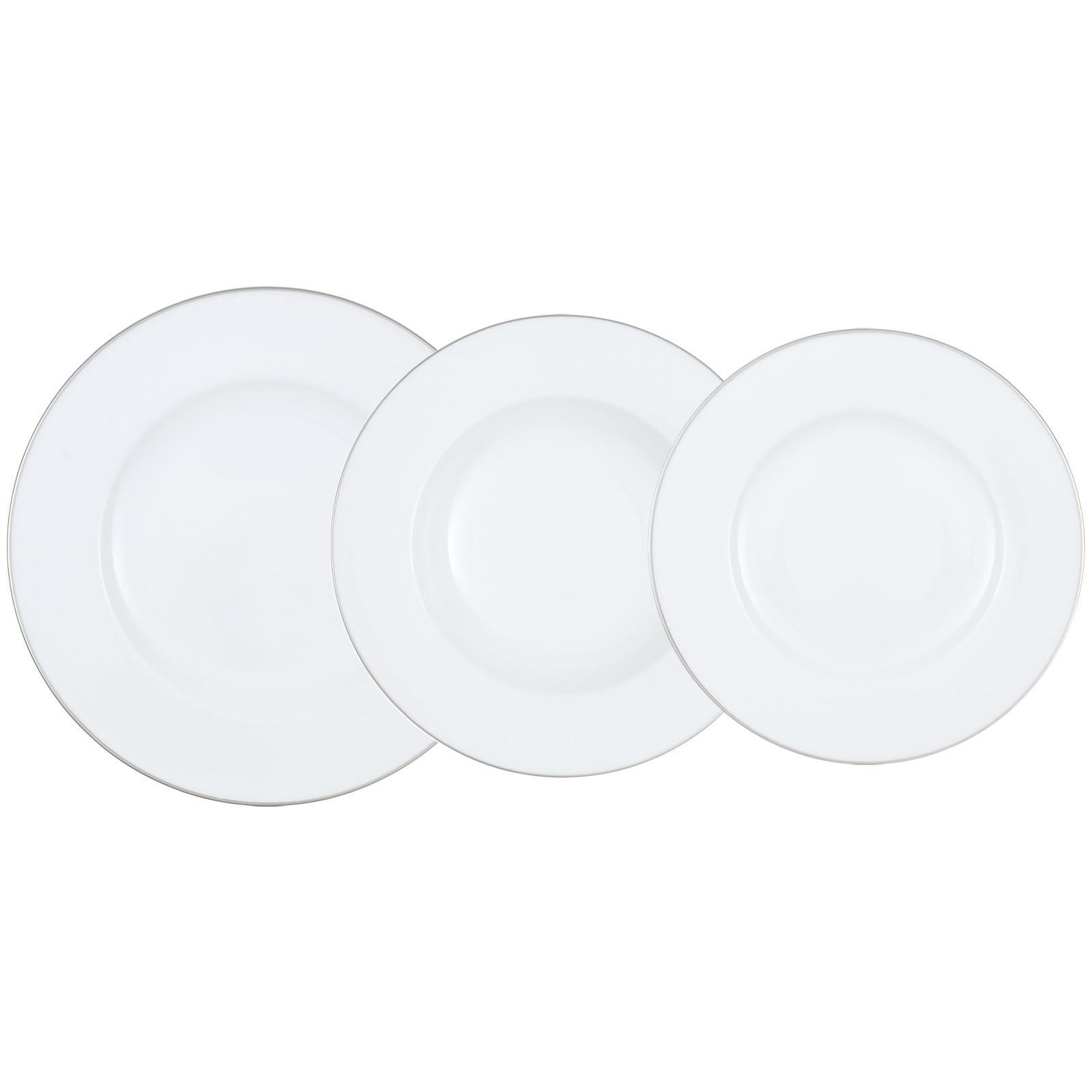 TELLERSET Anmut Platinum No.1 weiß 3er Set - Weiß, Keramik (1/1/1cm) - Villeroy & Boch