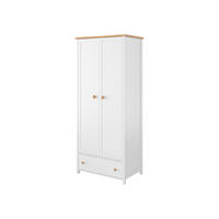 DREHTÜRENSCHRANK Story 2D1S SO01 - Eichefarben/Weiß, Holzwerkstoff/Kunststoff (85/187/52cm) - MIRJAN24