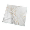 TISCHPLATTE 60x60 cm Marmordesign mit Adern - Goldfarben/Weiß, Glas (60/60/0.4cm) - TULUP