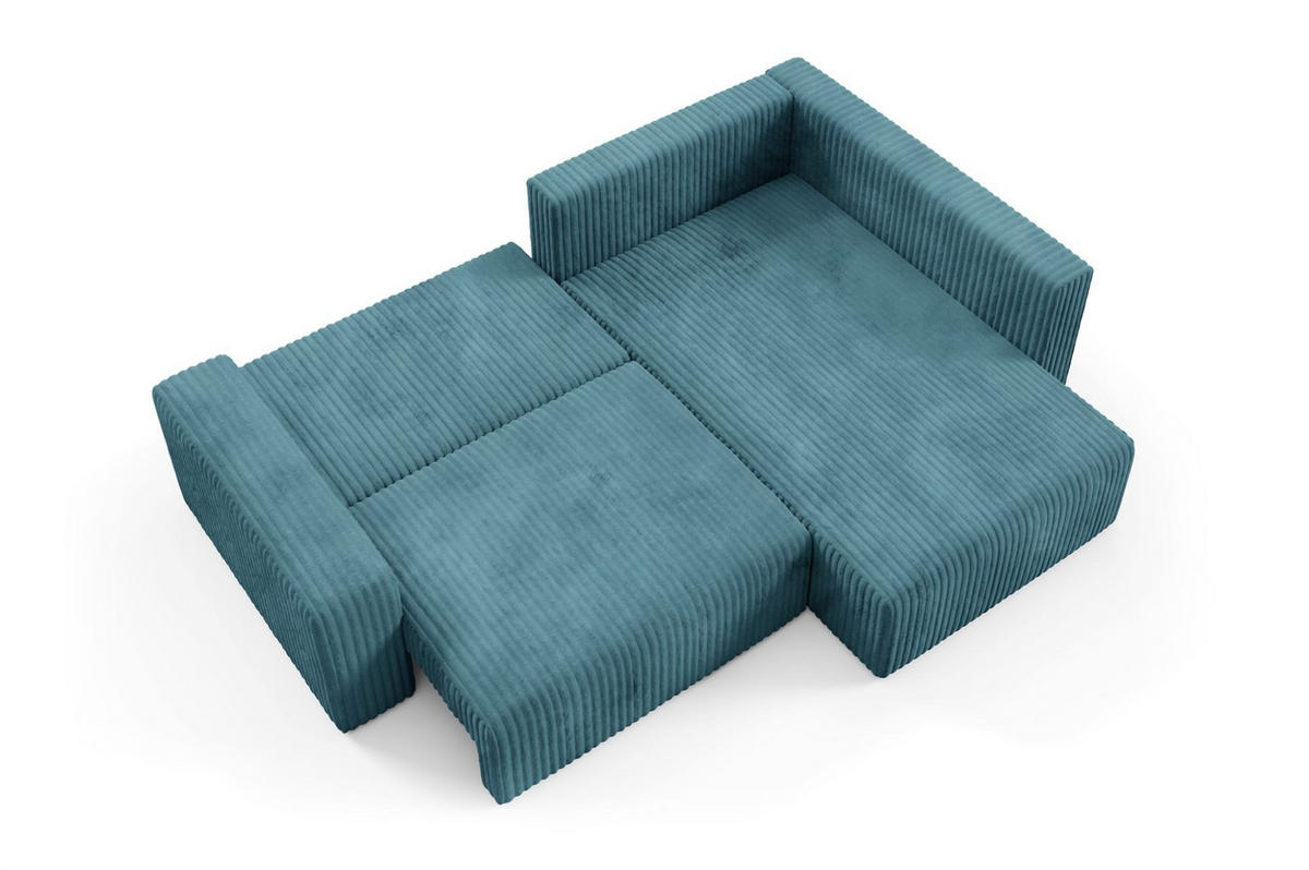 ECKSOFA Natalia Xl - Blau, Holzwerkstoff/Textil (245/182cm) - Fun Möbel