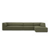 ECKSOFA rechts Ruby aus Cord grün 5 Sitzplätze - Grün, Textil (180/366cm) - Micadoni