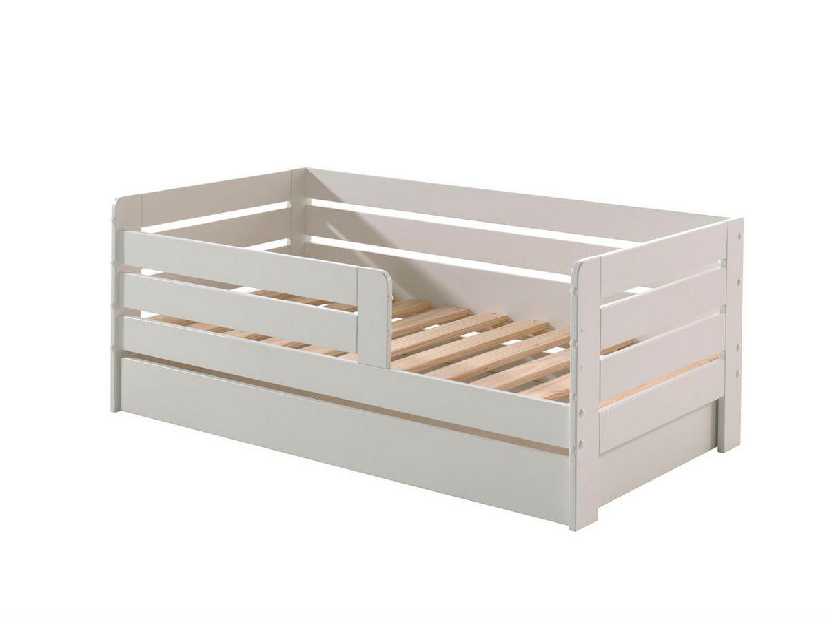 JUNIORBETT Karie 144x56x70 aus Massivholz+MDF in Weiß - Weiß, Holz (70/140cm) - 58aufmkessel