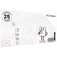 GLASBOARD - Premium SUPERWHITE Perlweiß 200x100cm - Weiß, Glas (200/100/0.8cm) - ALLboards