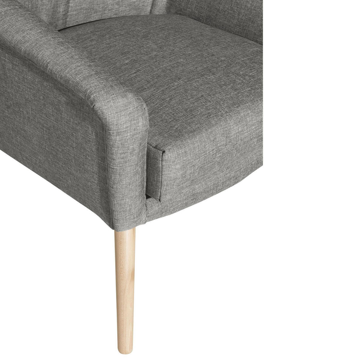 SESSEL Kachka Bezug Flachgewebe Buche natur / hellgrau - Grau, Kunststoff (67/81/71cm) - 58aufmkessel