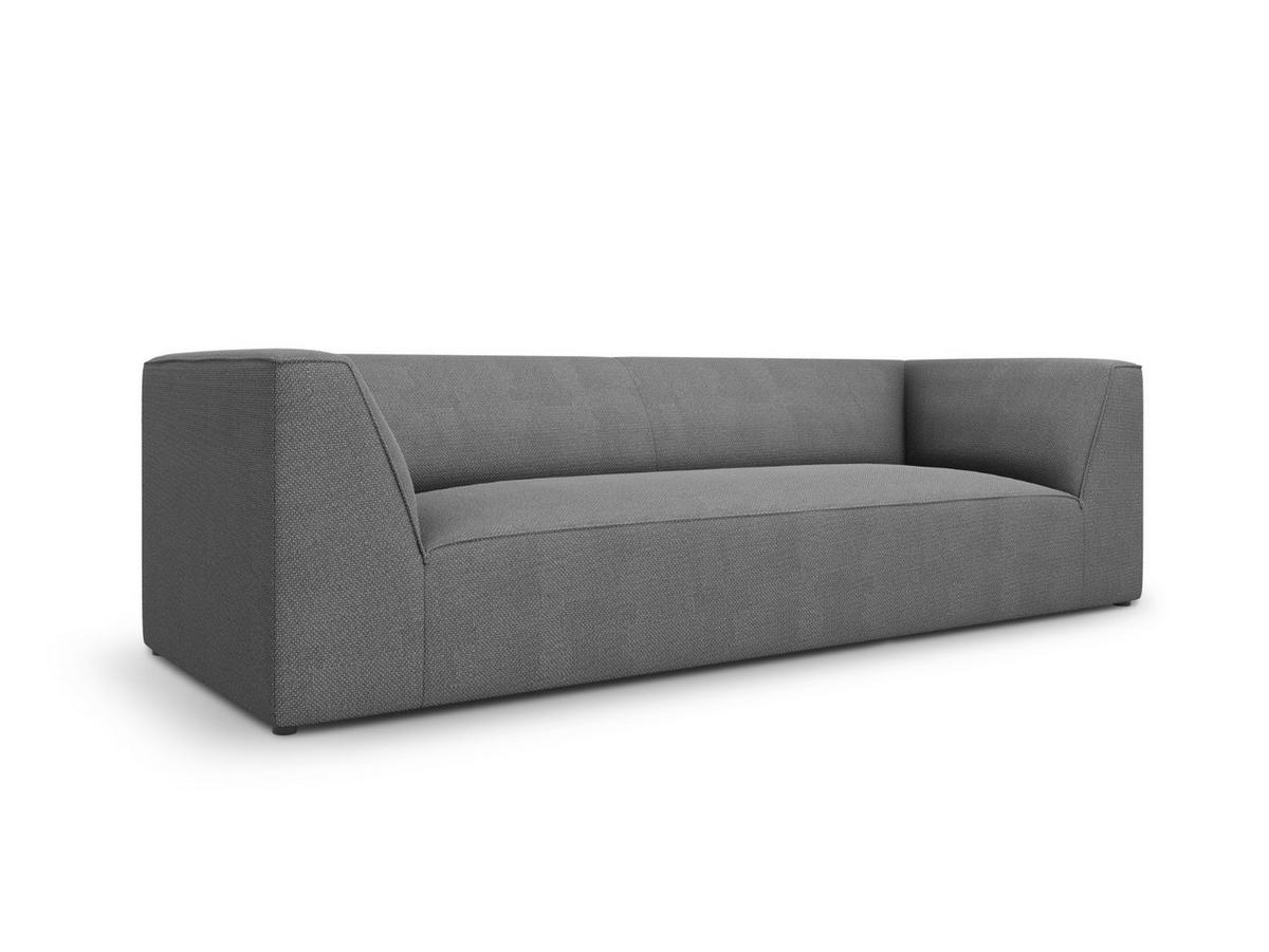 SOFA Ruby aus strukturiertem Stoff grau 3 Sitzplätze - Grau, Textil (93/69/232cm) - Micadoni